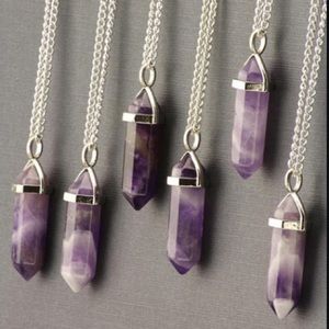 🔴 Amethyst Crystal Chakra Necklace